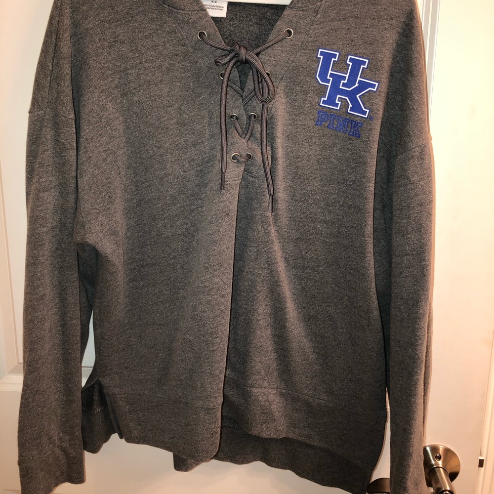 University of Kentucky Cropped Tie Up Hoodie